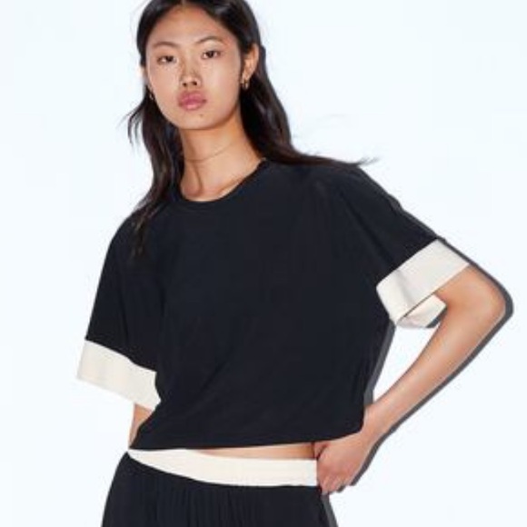 Zara Tops - NWT Zara Contrasting Sleeve T-Shirt